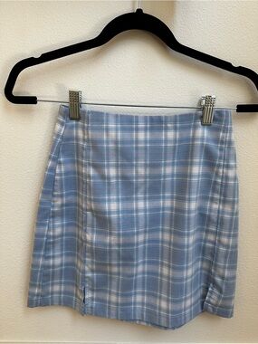Blue Plaid Women's Skirt